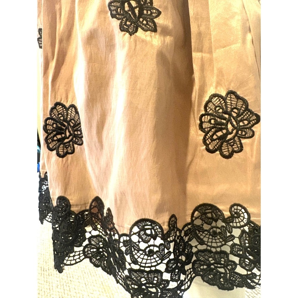 S.L. Fashions Women Black Mauve Lace Hem Ruched V-Neck Cocktail Dress New - Picture 7 of 10